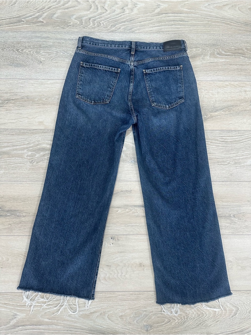 Citizens of Humanity Annina High Rise Wide Raw Hem Jeans Tagged 31 Measured 34 - Picture 2 of 10